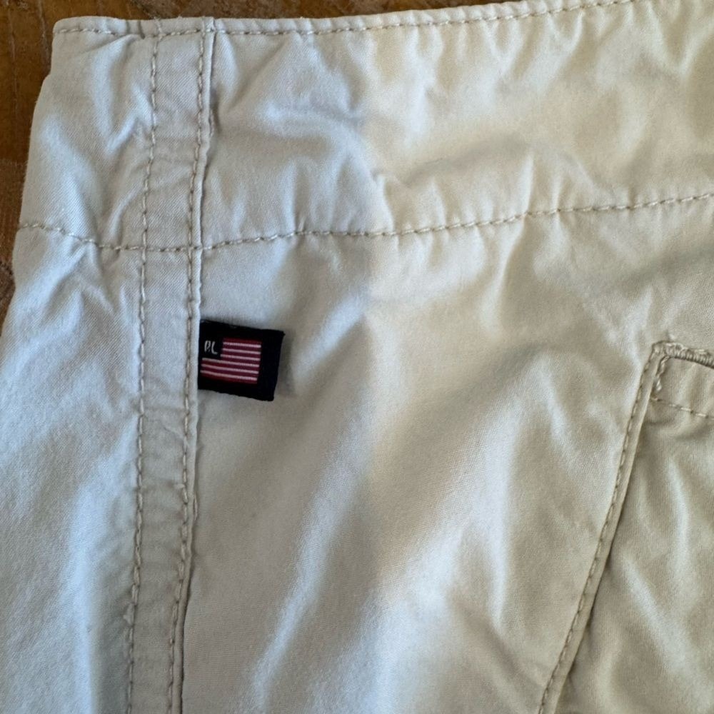 Polo Jeans Ralph Lauren Women 14 Beige Cotton Utility Cargo Drawstring Pants - Picture 4 of 5